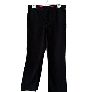 NYDJ Tummy Tuck Jeans 8 Black Denim 4 Pocket Trouser Leg Slimming Made in USA